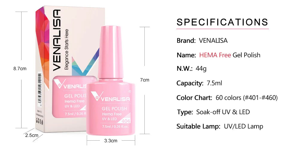 Venalisa TPO Free Earth Brown Autumn Color Collection Nail Gel Polish Soak Off UV LED Gel Varnish Gorgeous Gel Nail Manicure