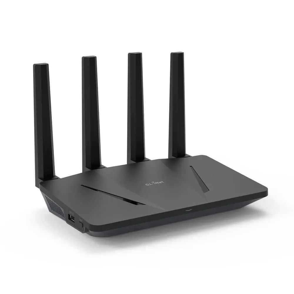 GL.iNet GL-AX1800 (Flint)  WiFi 6 Router Home Secure Router -Dual Band Gigabit Wireless Internet Router, 5 x 1G Ethernet Ports, Up to 120 Devices, OpenVpn&WireGuard