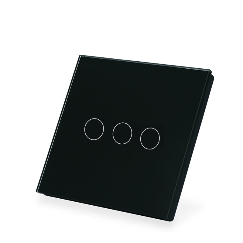 LOUYSGEN Wifi Smart Switch 1Gang 2Gang 3Gang Wall Light Switch Neutral Wire Glass Tuya APP Compatible Smart Life Alexa