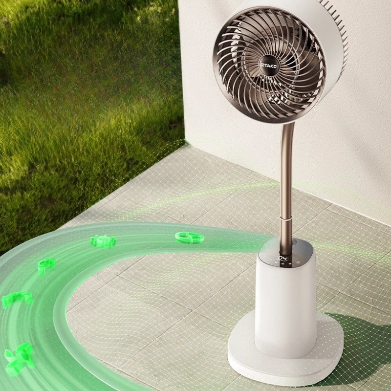 Air Circulation Fan Silent Electric Fans High Wind Floor Portable Fan Powerful Energy-saving Fan Cooling with Atmosphere Light