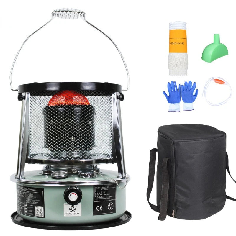 High-efficiency Liquid Fuel Heater, Stainless Steel Indoor Warmer, Non-electric Heating Stove, Portable for Outdoor Camping