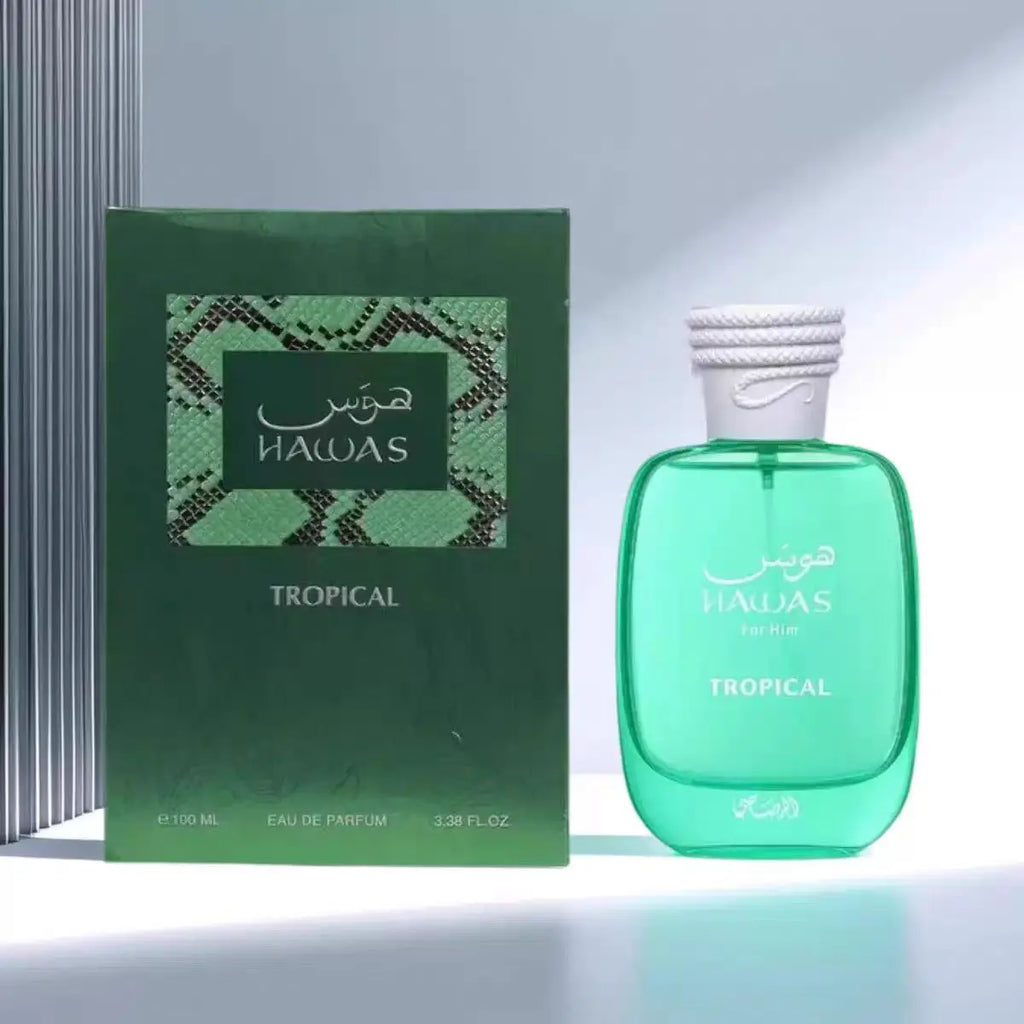Hawas Tropical Men's Perfume 3.38oz Zesty Citrus And Coconut Aroma Clean And Invigorating Masculine Sce.n.t