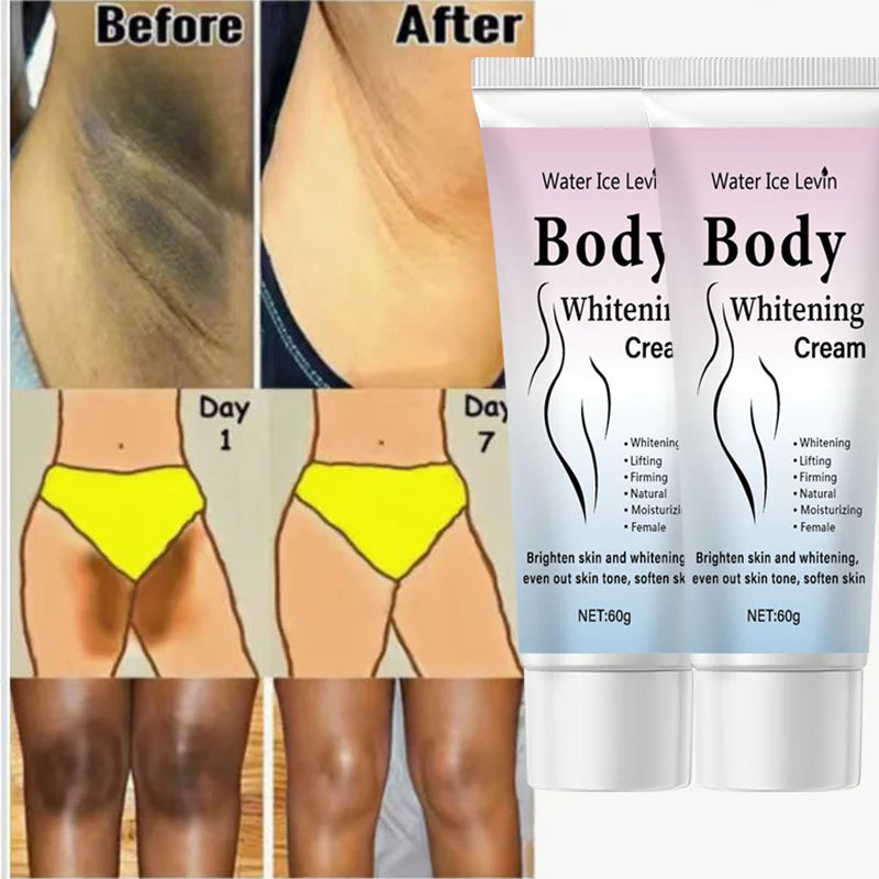 Body Whitening Cream 1+1 Pack 60g Collagen Niacinamide Hyaluronic Acid Vitamin C Brightening Moisturizing Firming Cheap Deal
