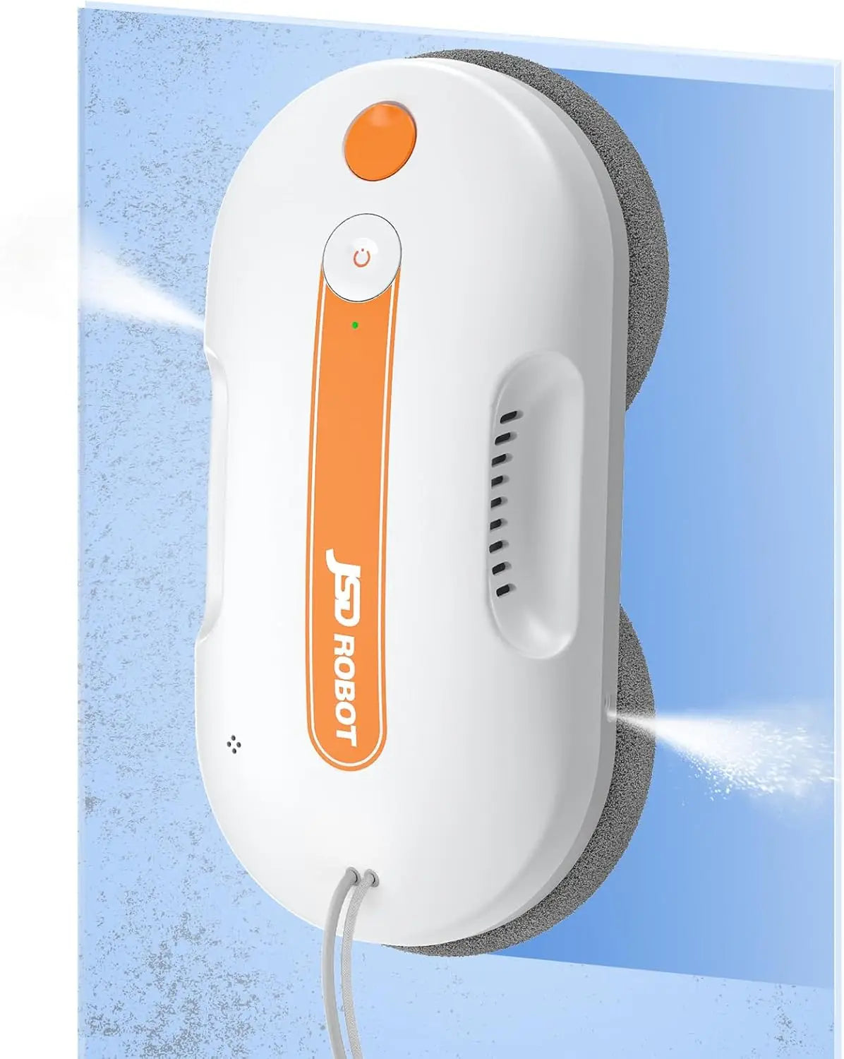 Lite Window Cleaning Robot,5300Pa Window Cleaner Robot with Pressured Wiping Dual Water Spray Close to the Border Wipe Edge