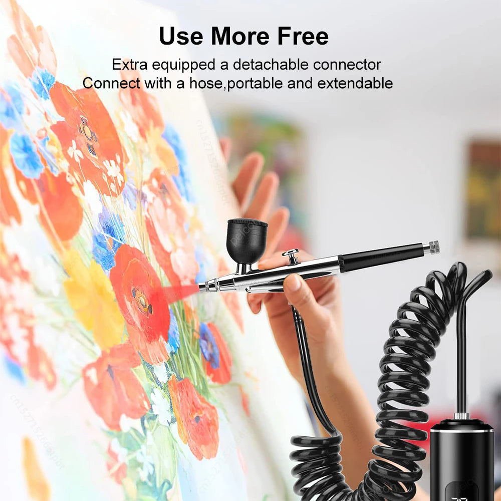 Nails Art Painting Airbrush With Compressor For Cake Decoration Makeup Manicure Nail Airbrush Portable Varnish Paint Sprayer Gun