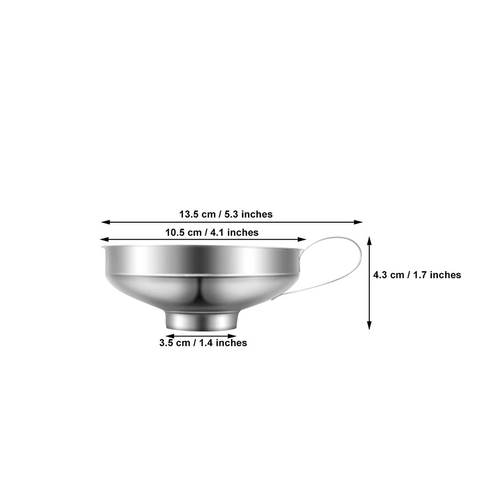 LMETJMA Canning Funnel Large Kitchen Metal Funnels For Filling Mason Jars Stainless Steel Wide Mouth Funnels Kitchen Gadgets