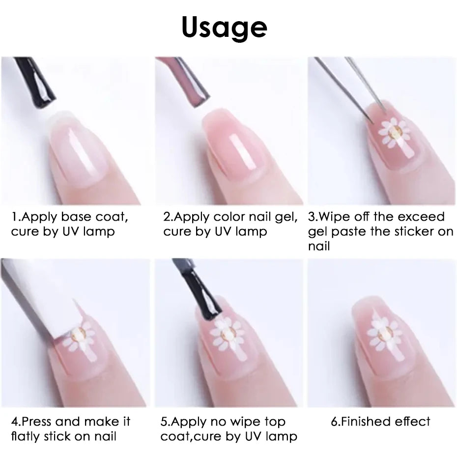 3pcs Embossed Christmas Nail Stickers Cute Snowman Santa Claus Penguin Bear Nail Decals Autumn Winter Nail Supplies Decoration