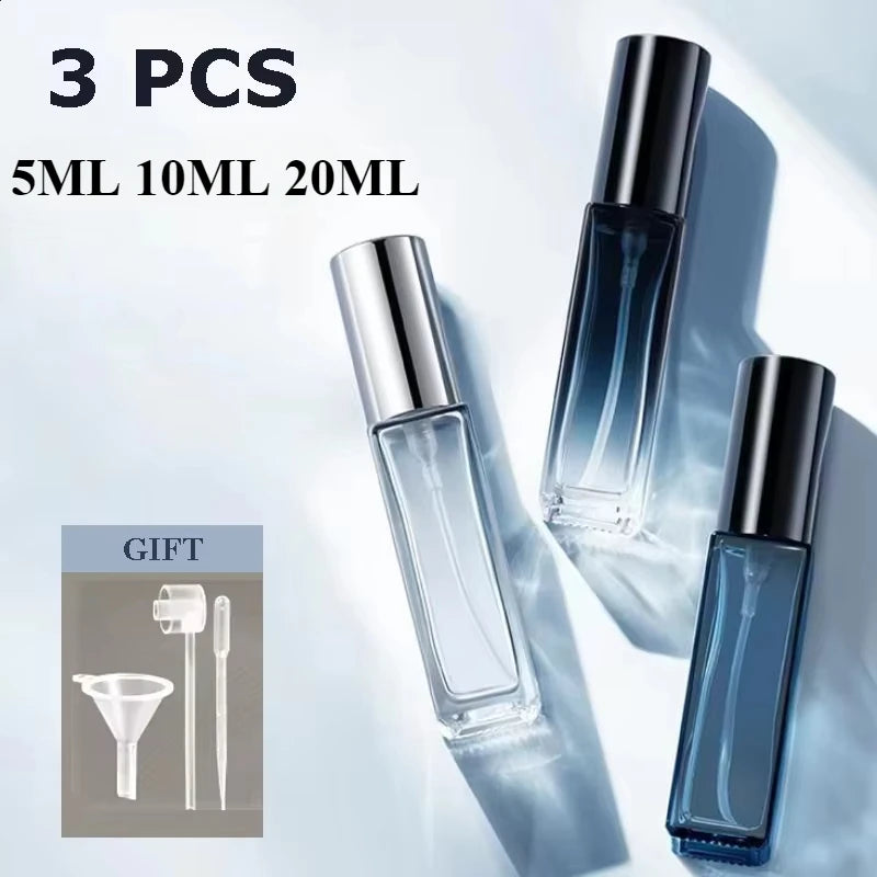 3PCS 10ml 20ml Perfume Spray Bottle Empty Glass Atomizer Travel Cosmetic Bottl Sample Vials Refillable Drop Shipping Wholesale