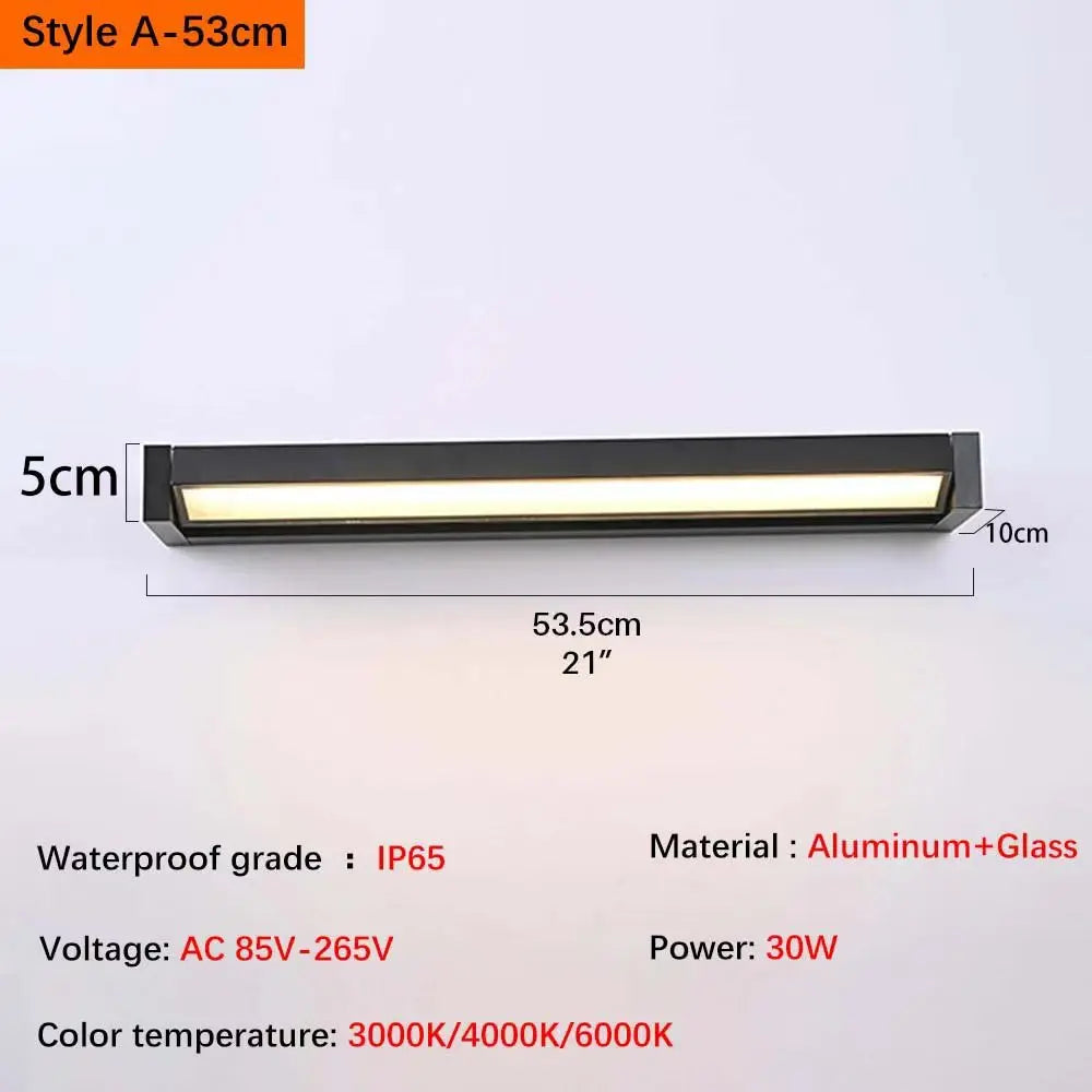 Adjustable angle outdoor waterproof outdoor wall lamp garden wiring wall lamp simple and high-end aluminum wall lamp