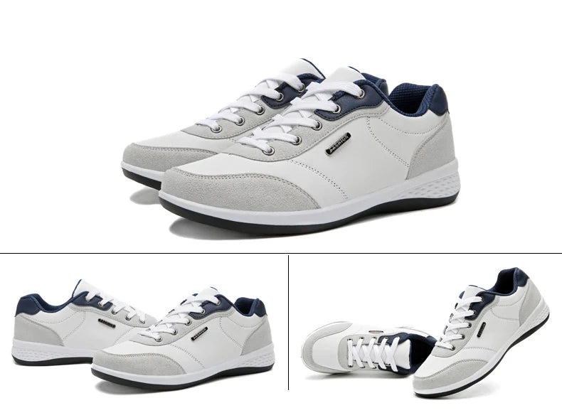 Men Shoes Sneakers PU Leather Trend Casual Shoes Fashion Breathable Leisure Male Sneakers Non-Slip Footwear Men Vulcanized Shoes