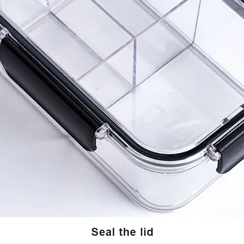Portable Lunch Box for Kids School Microwave Transparent Bento Box with Compartments Salad Fruit Food Sealed Jar Container Box