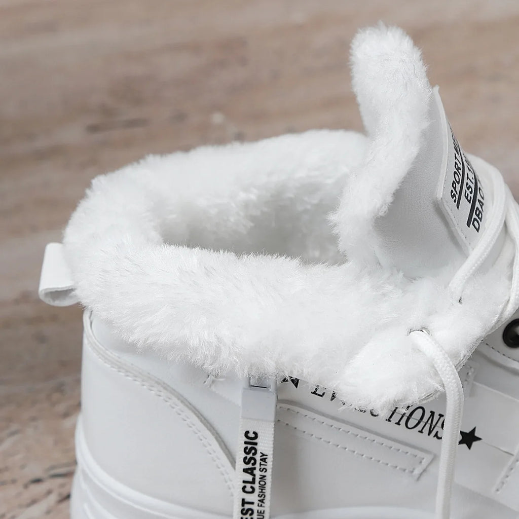 Women Sneakers Autumn Winter Fashion Sneakers Waterproof Height Increased Snow Boots Warm High Top Platform Sports Shoes Women