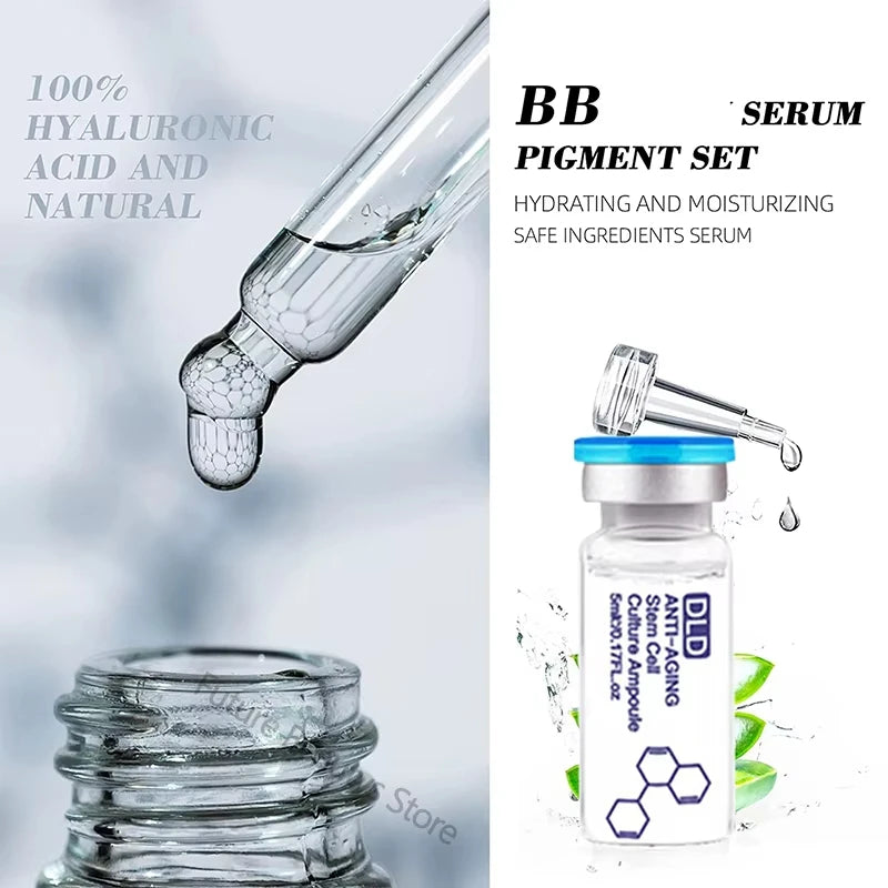 Korea 5ml*10Pcs BB Cream Glow Foundation Brightening Sunscreen Salmon DNA Ampoule Skin Booster Moisturizing Skin Beauty Makeup