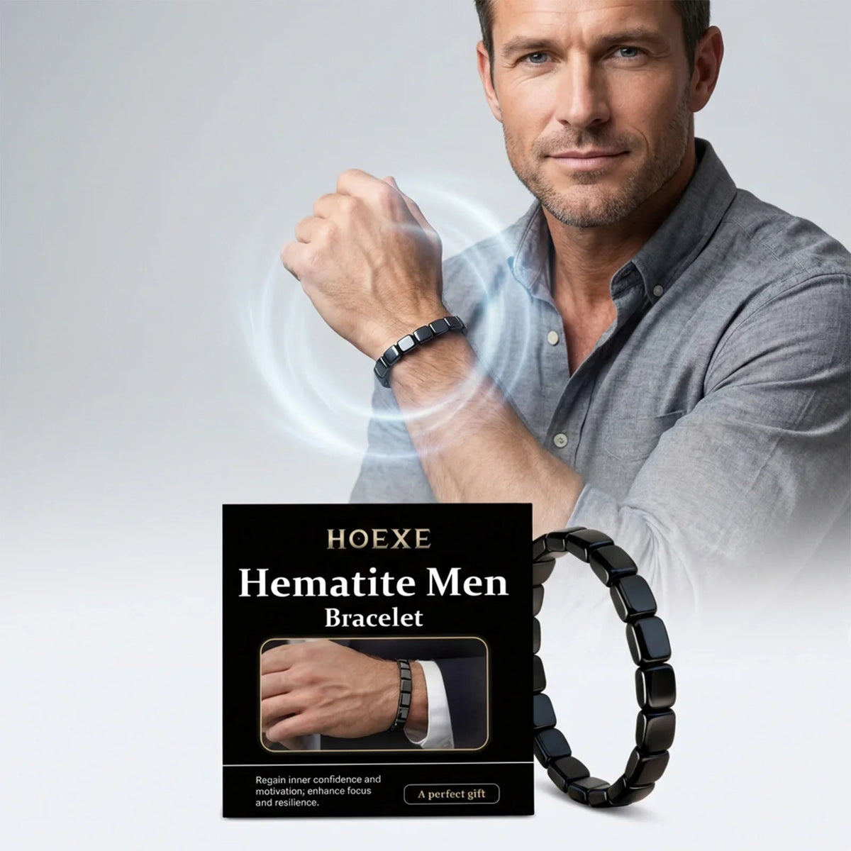 2026 HOt ematite Men's Bracelet: Everyday Work and Date Accessory, Low-Key Jewelry, Versatile and Minimalist Wristwear