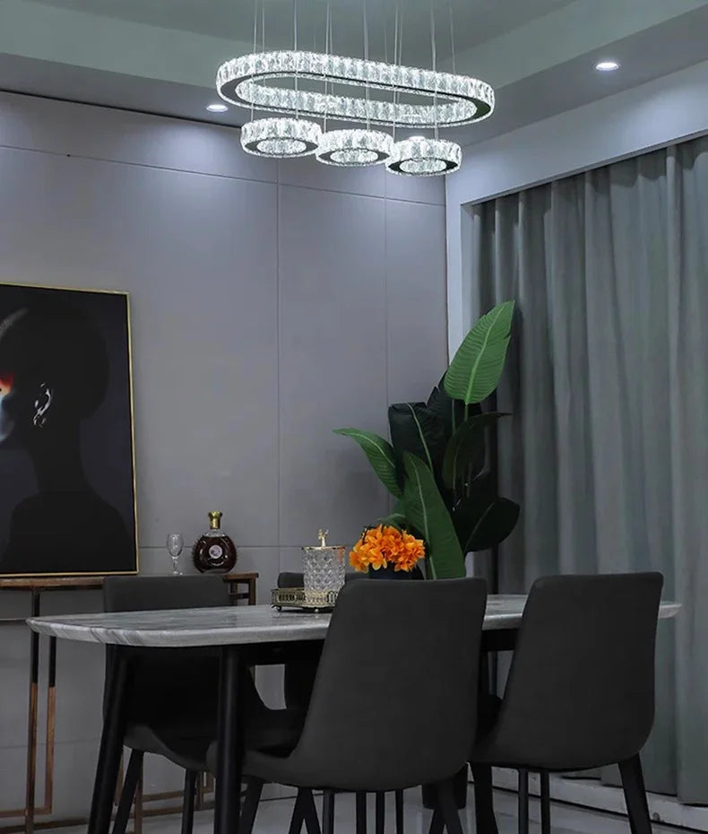 Home Decoration Pendant Lights Luxury Crystal Living Room Chandelier Dining Room Pendant Lamp, Ceiling Light, Indoor Lighting