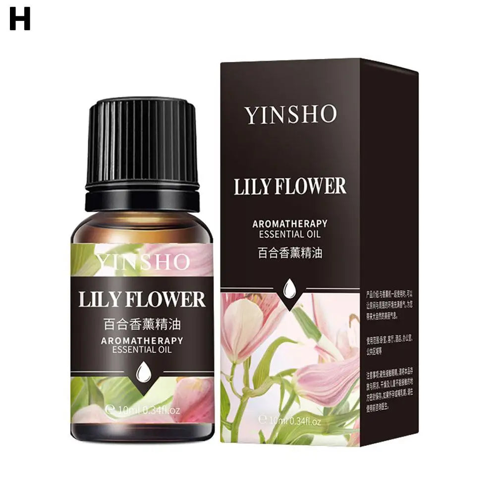 16 Flavors Essential Oils Water-soluble Lavender Rose Car Air Fresheners Perfume Refill Aroma Diffuser AirHumidifier Home 10ML