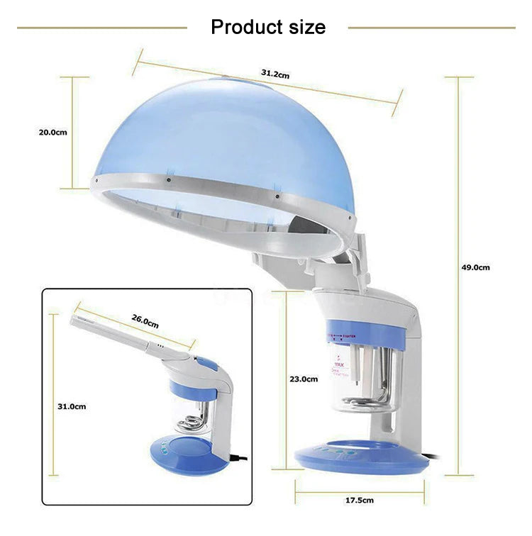 Professional 2 in 1 Hot Nano Hair Steamer Ozone Steaming Face Facial Cleaning Vaporizer Skin Care Beauty Salon Tools Nebulizer