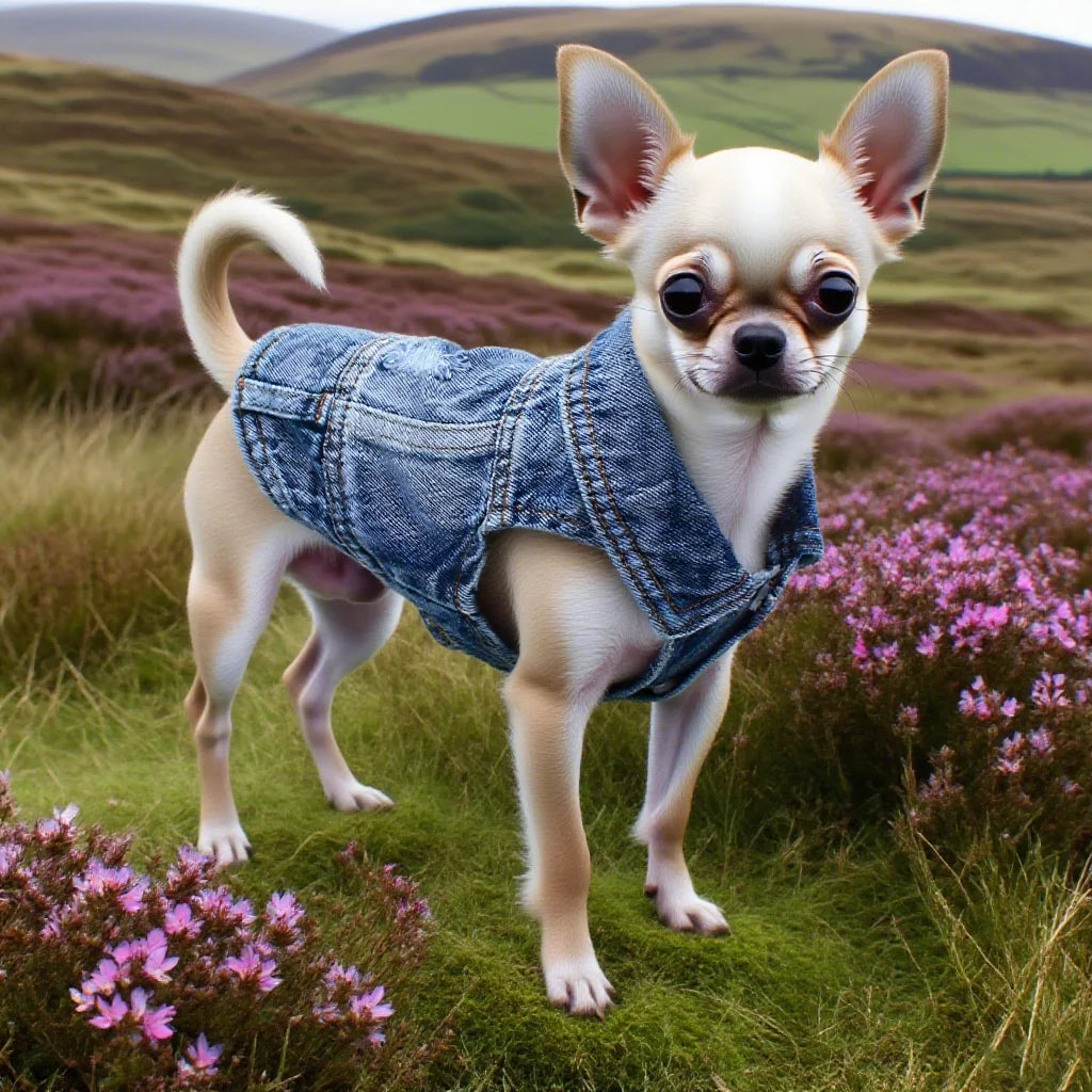 Dog Denim Jacket for Small Medium Dogs Spring Autumn Dog Clothes Classic Jeans Lapel Vest Chihuahua Yorkie Bulldog Pet Apparel