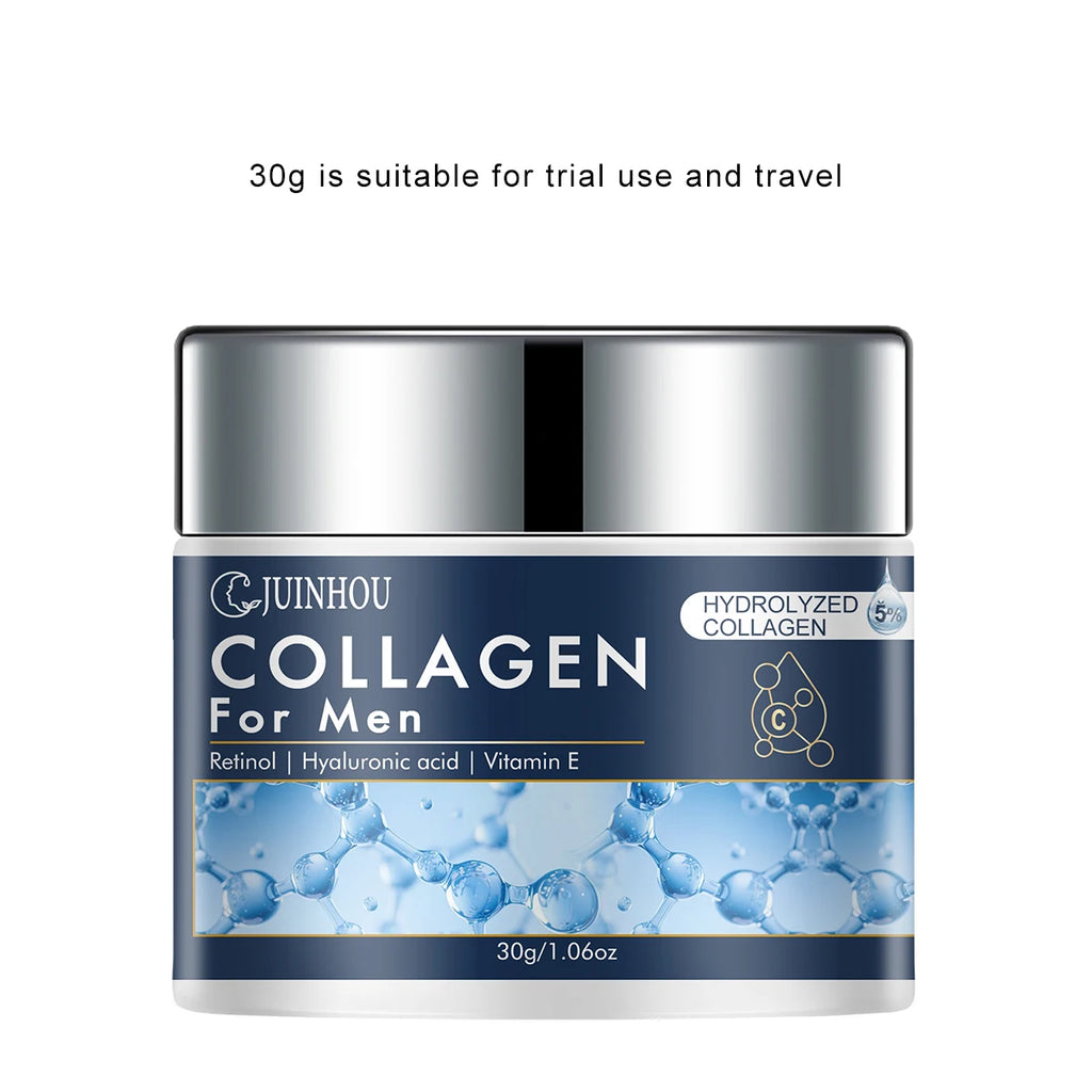 JUINHOU Men's Daily Anti-aging Hydration Face Cream Collagen Retinol Moisturizing Oil Control Firming Skin Refreshing Non-Greasy