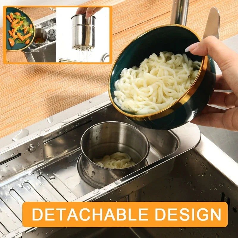 Kitchen Telescopic Storage Rack Sink Organizer Rack Telescopic Faucet Organizer Towel Sponge Storage Adjustable Storage Rack