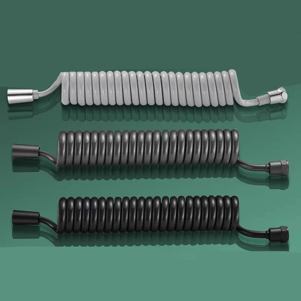 New 1Pcs 1.5M/2M/3M/5M Telephone Line Spring Shower Hose Toilet Bidet Bathroom Accessories Sprayer Connect Pipe Flexible
