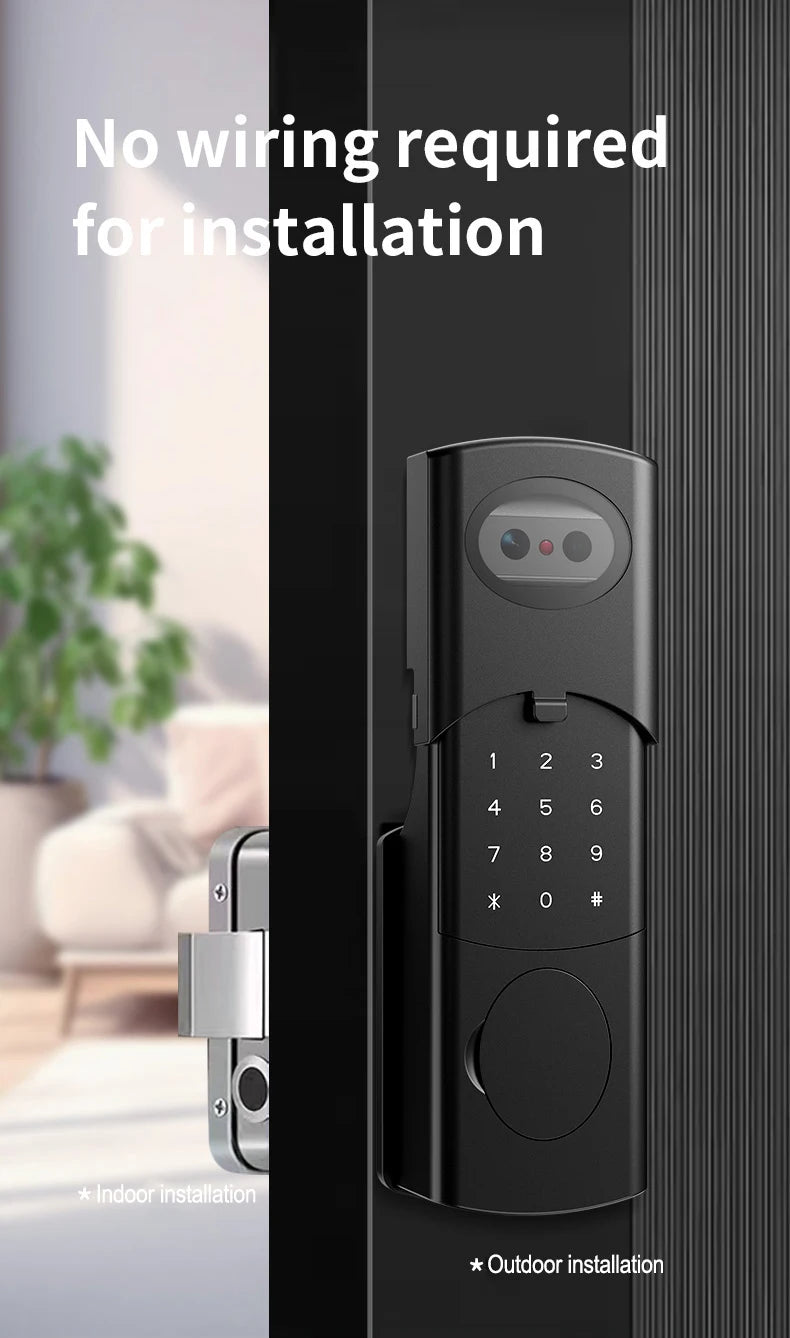 Waterproof Smart Lock Remote APP Video Intercom 3D Face Recognition Tuya Smart Home Fingerprint Password IC Card Doorbell Keypad