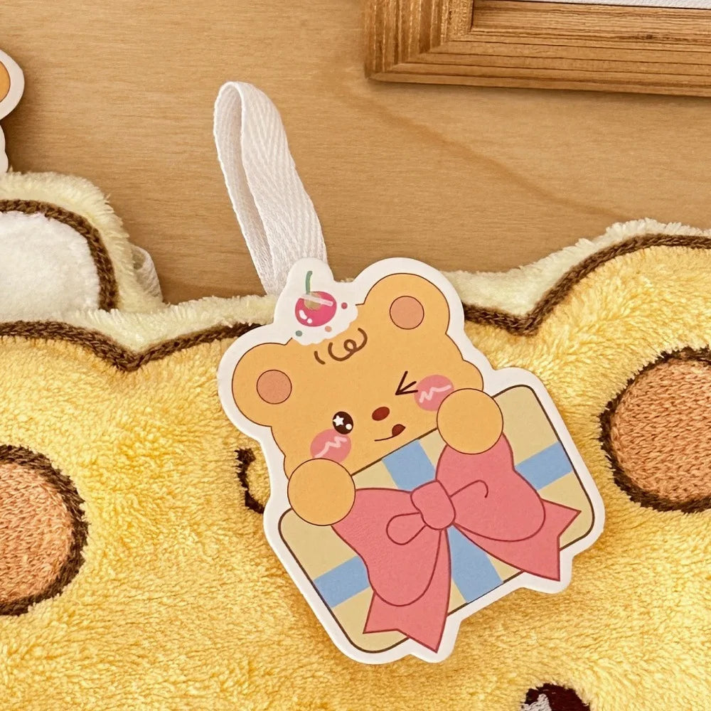 Cute Little Bear Hand Towel Kitchen And Bathroom Wiping Cloth Double-Layer Thick Household Absorbent Quick Drying Towel