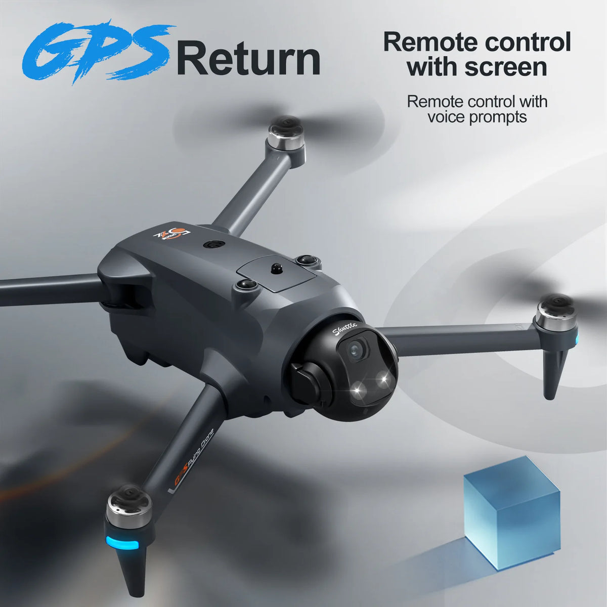 YLRC YL059 RC Drone Airdrop GPS WIFI FPV 180° ESC 4K Dual Camera Smart Follow Obstacle Avoidance Quadcopter 4.5" Screen