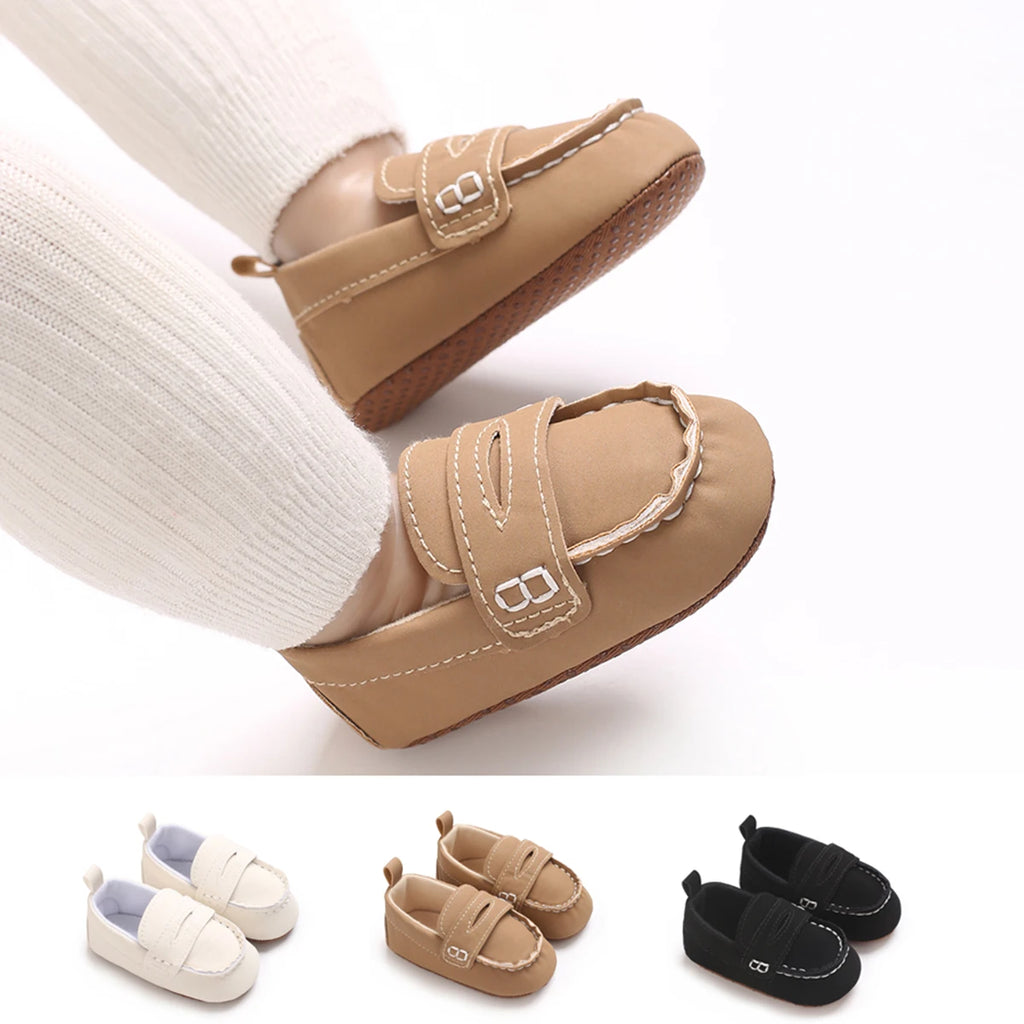 Solid Color Baby Casual Soft Soled Walking Shoes Suitable For 0-1 Year Old Infants And Toddlers Bean Shoes And Forefoot Shoes