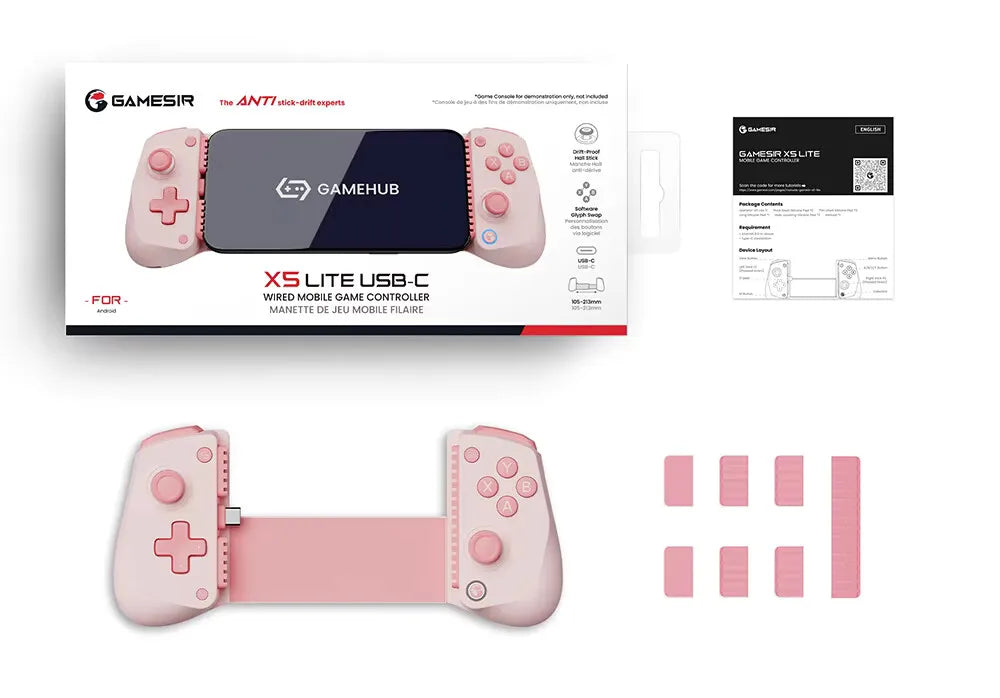 GameSir X5 Lite Mobile Gamepad Phone Game Controller for iPhone 16/15 iPad Mini Android Tablet Hall Effect Joysticks Design