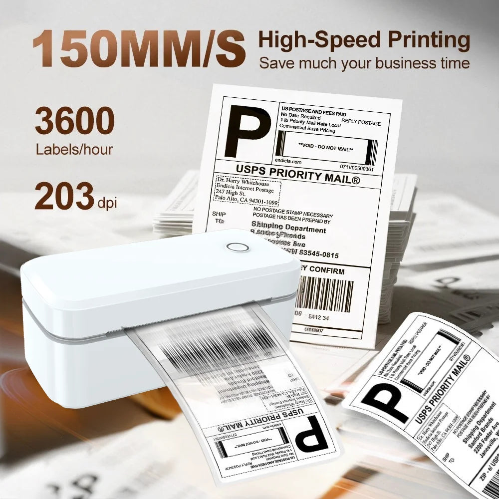 Marklife Thermal Label Printer X4 Small Shipping Label Printer For 4x6 Packages Printing Bluetooth & Automatic Label Recognition