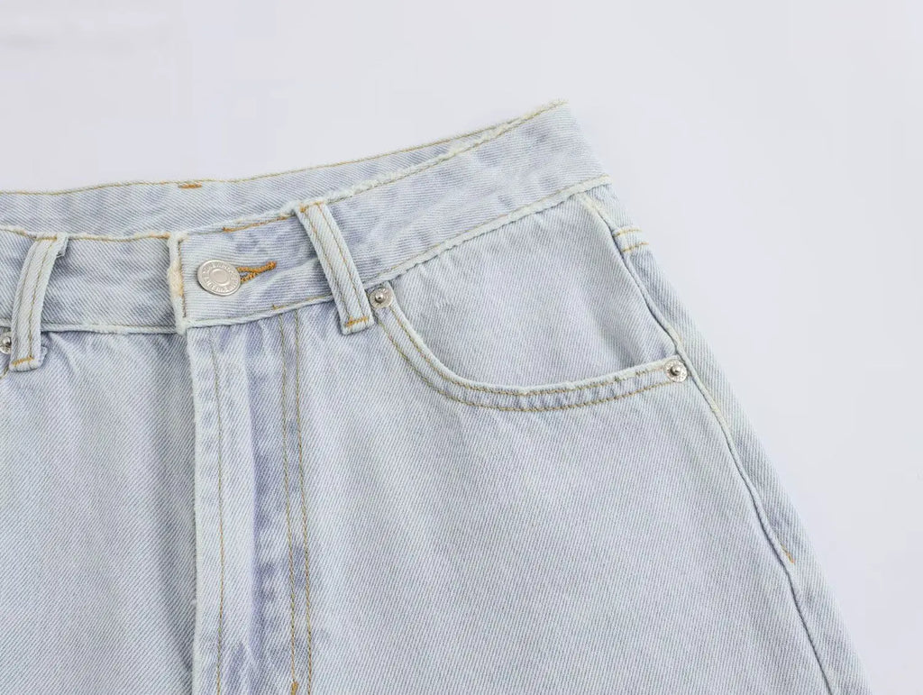 Maxdutti 2026 Spring High Waist Wide Leg Jeans For Women Minimalist Basic Jeans Denim Pants Casual Jeans Trousers