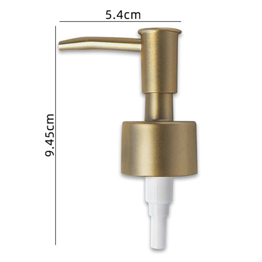 Stylish Soap Dispenser Pump Kitchen Bathroom ABS Plastic Messy Spills Tarnish Resistant Brushed Gold Thread Standard
