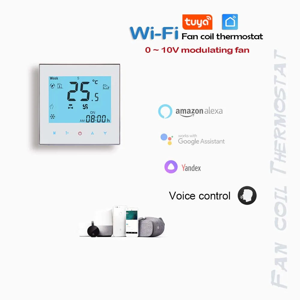 0-10V fan temperature regulator 2P air conditioning temperature controller with TUYA WiFi