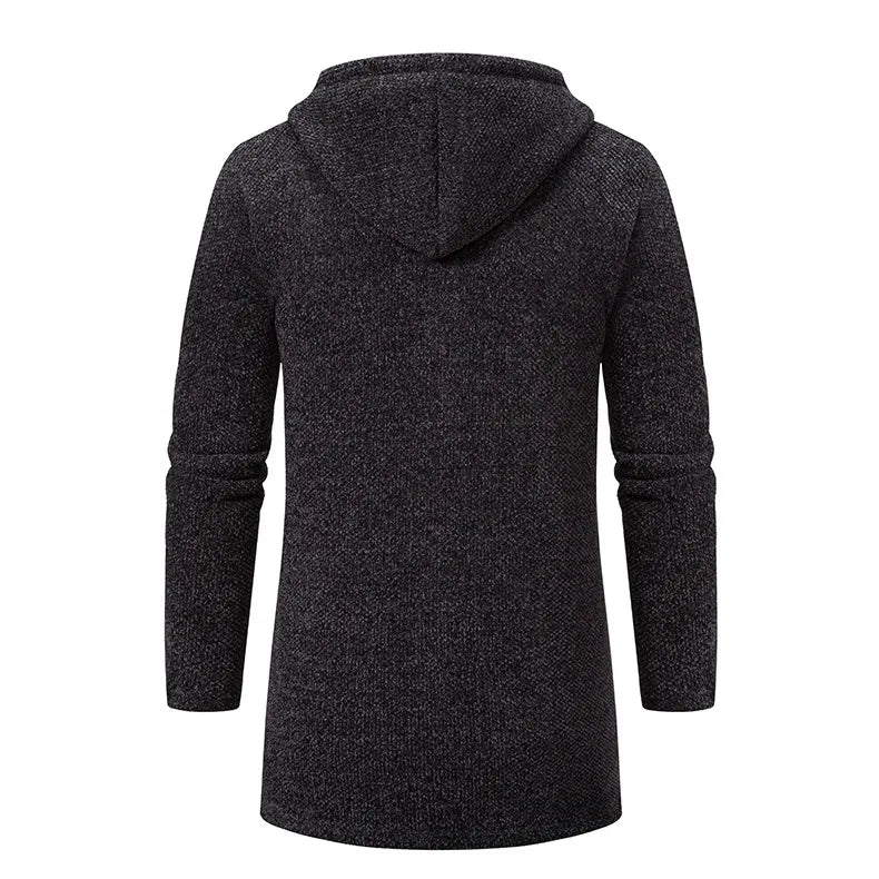 Men's Knitted Cardigan Casual Hooded Coat Slim Fit Autumn and Winter New Sweater Coat Men's Sweater