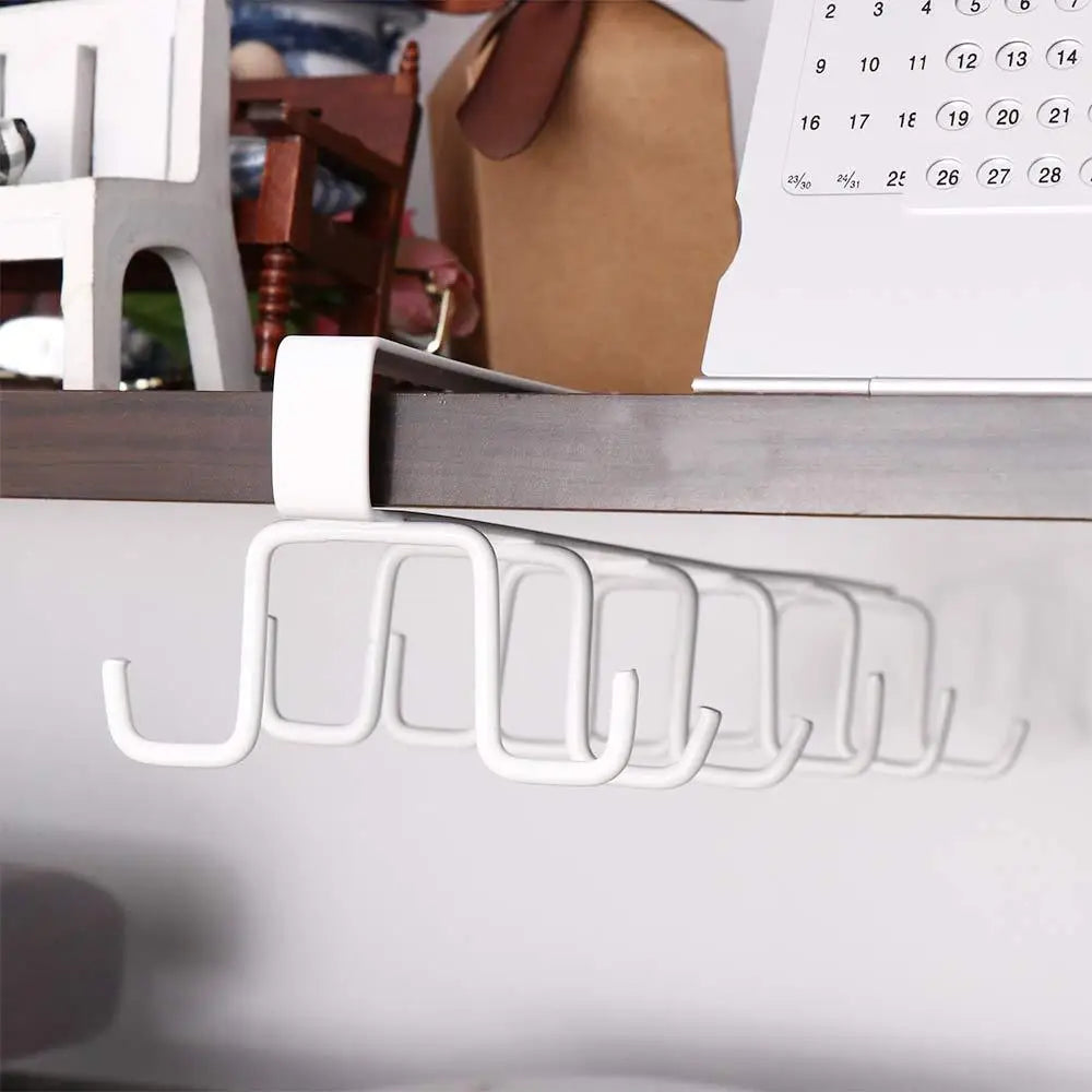 1 PCS Multifunctional Kitchen Organizer High Quality Double-row Cabinet Hook Durable Hanging Cup Holder