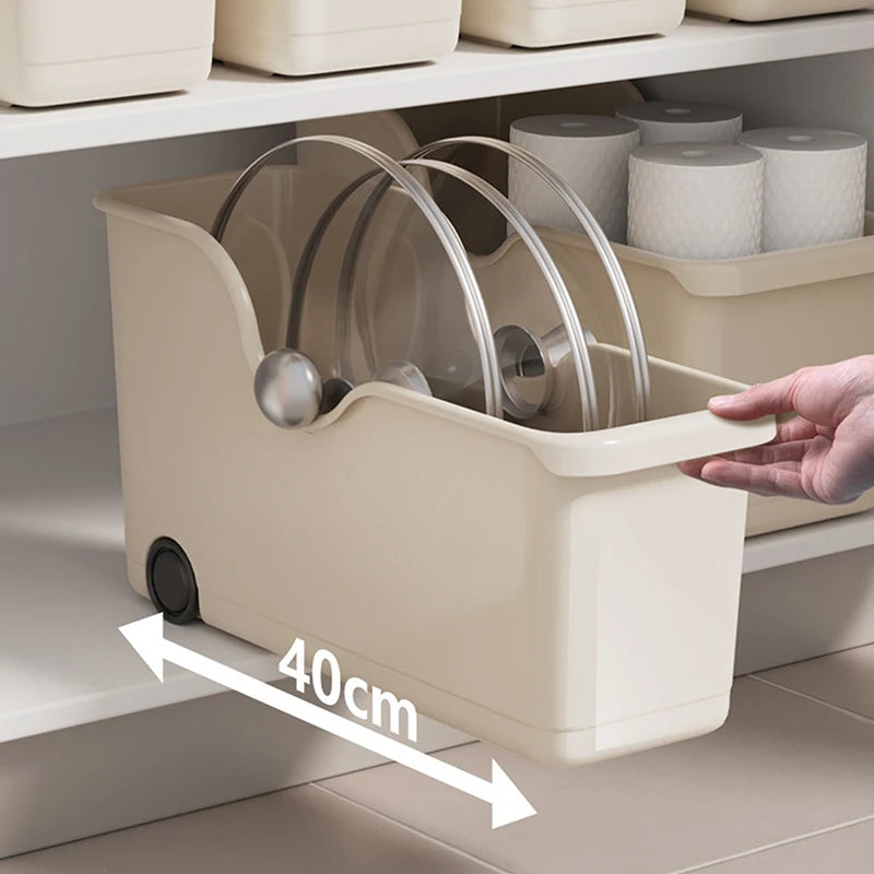 Kitchen Sundries Storage Case with Wheels Seasoning Bottle Storage Container Kitchen Closet Organizer Make Up Organizer