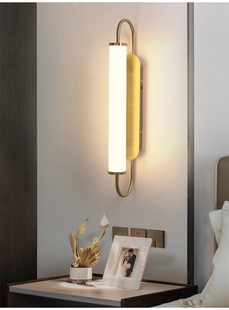 LED Modern Wall Lamps Nordic Simple Living Dining Room Bedroom Wall Light White Acrylic Indoor Home Decor Stairs Lights 90V-260V