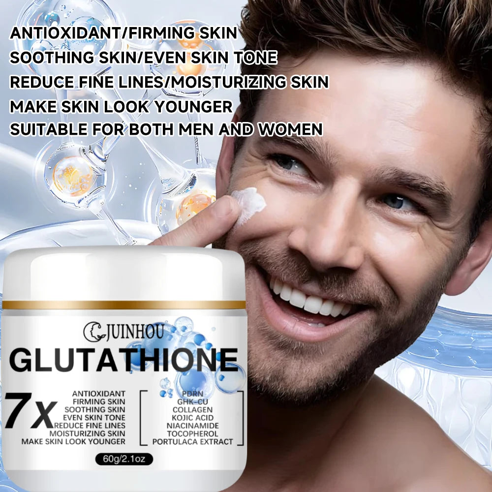 JUINHOU Glutathione Face Cream Hydrating Moisturizing Facial Lotion For Dull Uneven Rough Tired Skin Anti‑oxidant Daily Care