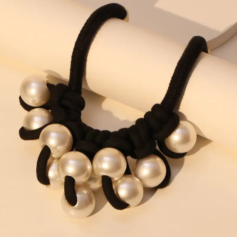Statement Necklace with Big Pearls Design for Women Trendy Wedding Party Jewelry