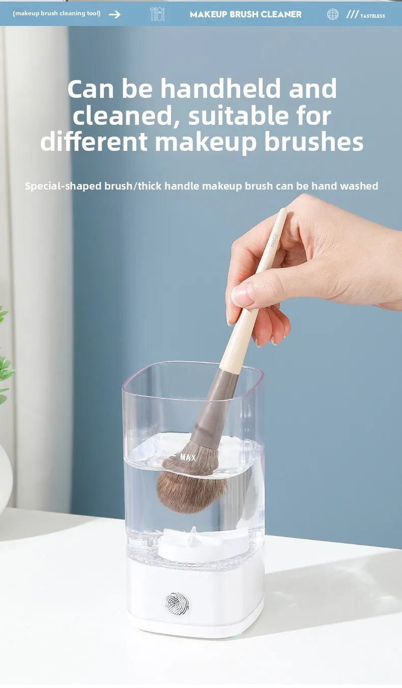 Automatic Makeup Brush Cleaning Machine Electric Cosmetic Tool with Storage Case for Powder Puff Sponge Lazy Beauty Essential