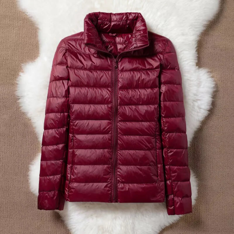 90% Ultra-light Thin Down Jacket Women Autumn Winter Plus Size Short Warm White Duck Down Coat Parka Female Portable Outerwear