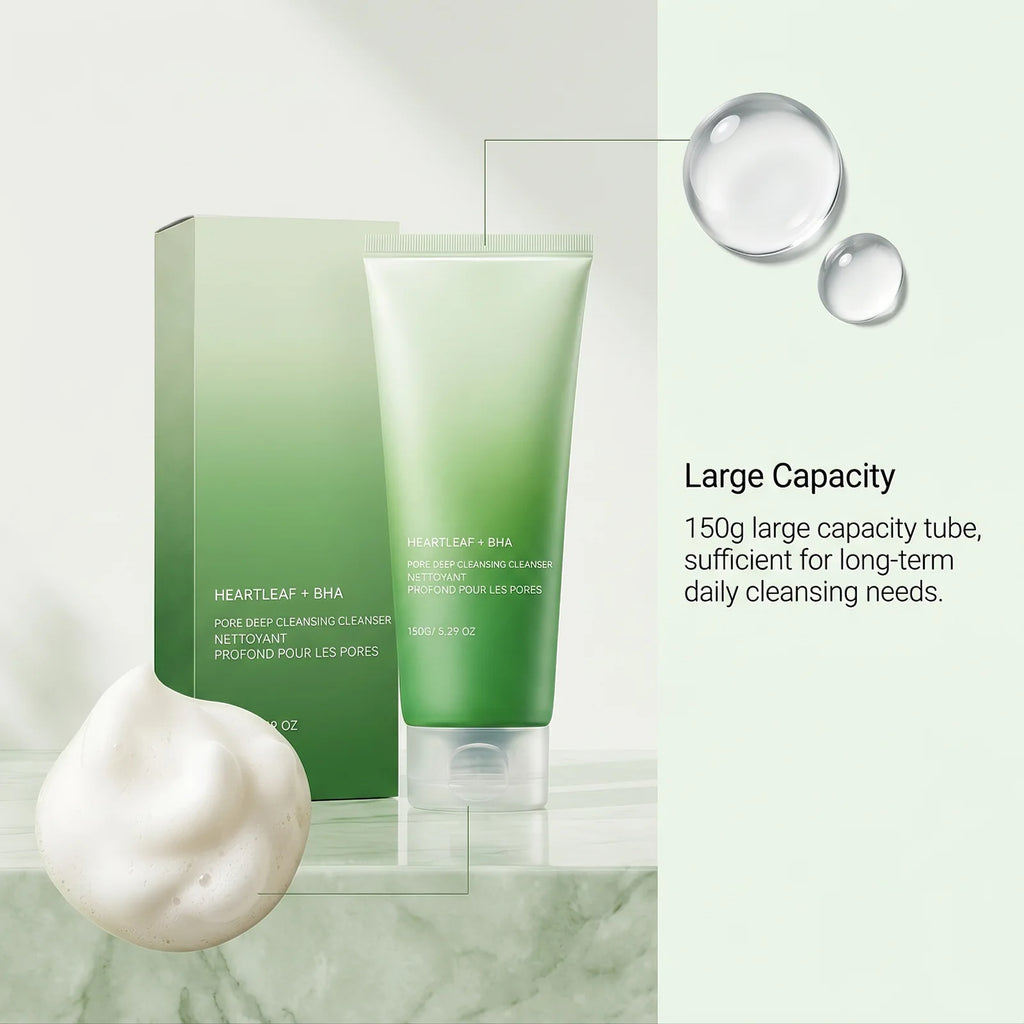 Facial Cleanser Deep Pore Cleansing Soothing Skin Nourishing Oil Control Refreshing Rich Creamy Foam Mild Formula Face Wash 150g