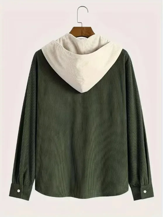 Men's Longsved Hooded Shirt Casual Loose Fit Cool Sensation Polyester Fiber Winter Season Women's Applicable  Shirt