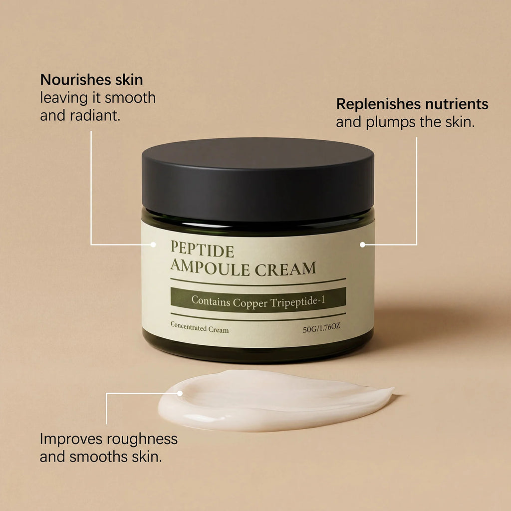 Peptide Ampoule Cream Anti Wrinkle Reduction Firm Skin Elasticity Enhancement Strengthening Skin Barrier Repair Peptide Cream