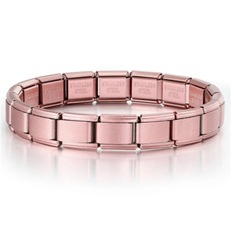 Italian Charm Bracelets DIY Basic Chain Stainless Steel Bangle Versatile Assembled Modules Ideal Gift 9mm Universal Dropshipping
