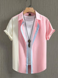 Men's Shirt Summer Clothing Gradient Design Graphic 3D Print Shirts Short Sleeve Tops Streetwear Loose Casual Hawaiian Shirts