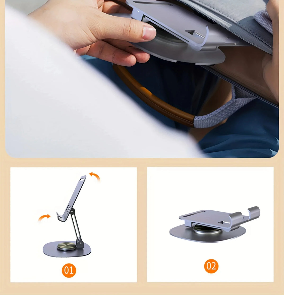 Metal 360 degree Rotating Mobile Phone Stand Desktop Lazy Stand For iPad Universal Folding TV Live Foldable Stand