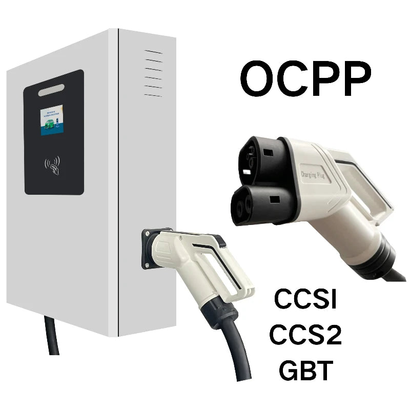 Fast Ev Charging Station DC EV Charger GBT CCS1 Three Phase 20KW 30KW Wall Mounted Car Chargers with OCPP 1.6J
