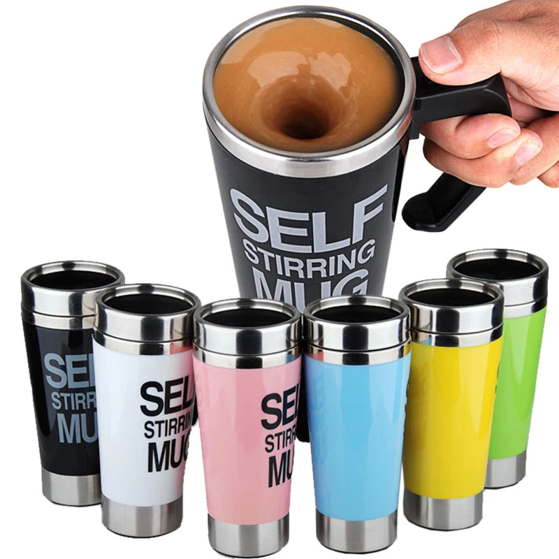 450ML Automatic Stirring Electric Mixing Cup Coffee Milk Self Stirring Mug Stainless Steel Thermal Smart Double Insulated Cup